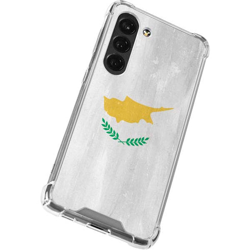 Cyprus Flag Distressed Galaxy S23 Clear Case